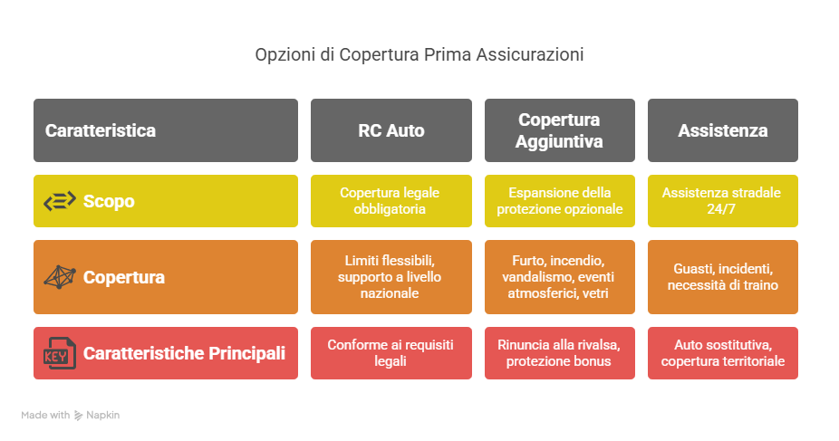 Le Coperture Disponibili per l'Assicurazione Auto a Bari con Prima Assicurazioni