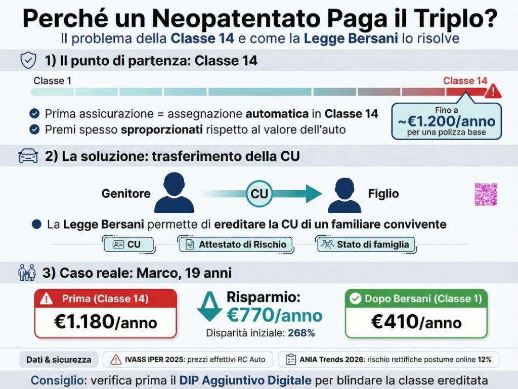 Perché un Neopatentato Paga il Triplo (Il Problema che la Bersani Risolve)