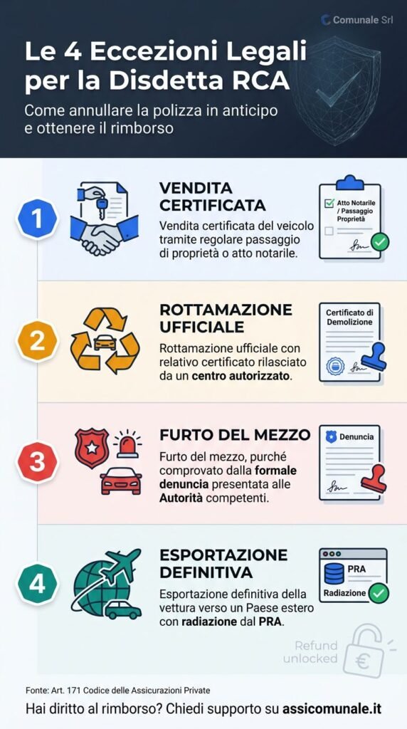 Disdetta assicurazione auto prima della scadenza le 4 eccezioni