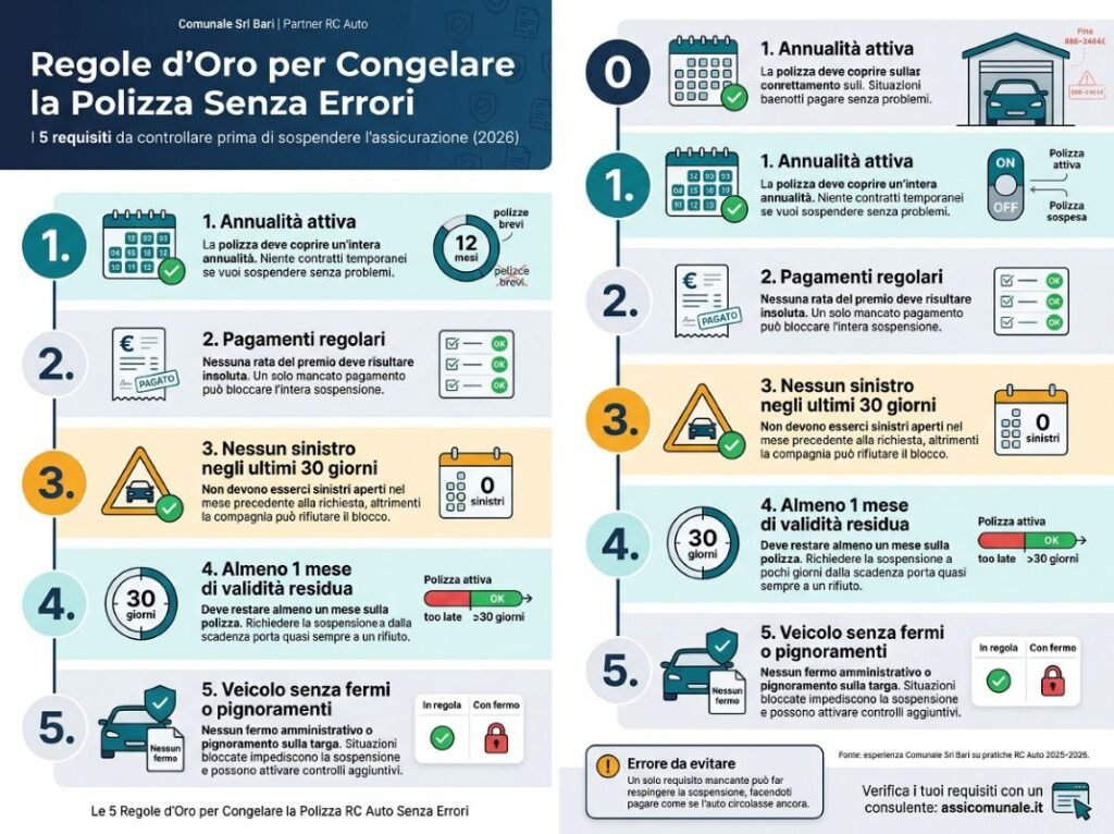 Regole d'Oro per Congelare la Polizza Senza Errori